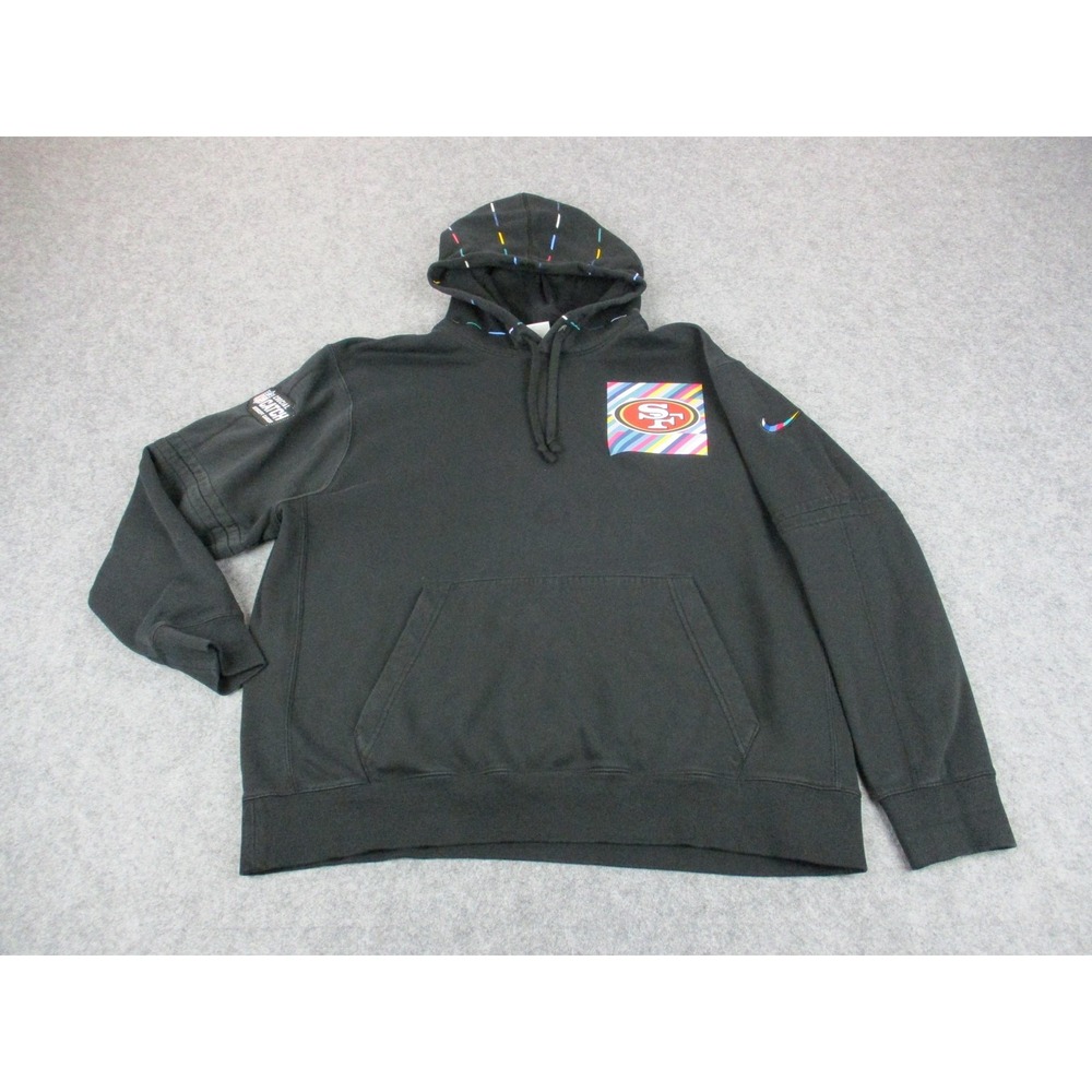 San Francisco 49ers Hoodie Mens Extra Large‎ Black NFL Football Crucial Catch